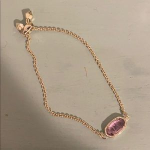 Kendra Scott Elaina Silver and Amethyst Bracelet